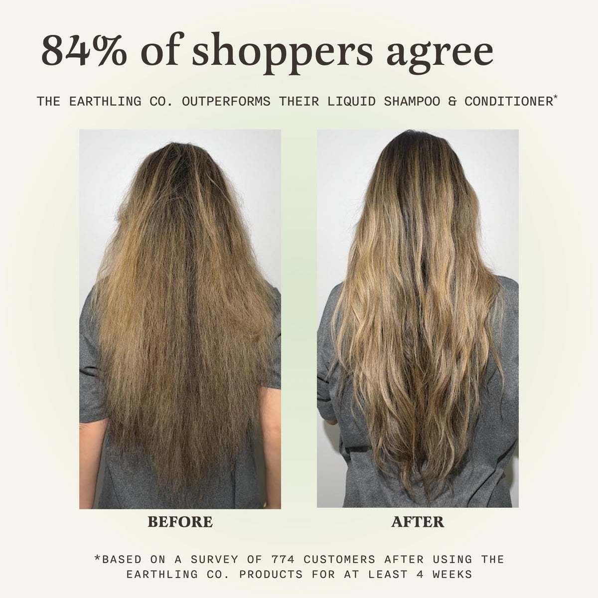 The Earthling Co. Volumizing Shampoo Bar with lather on hands