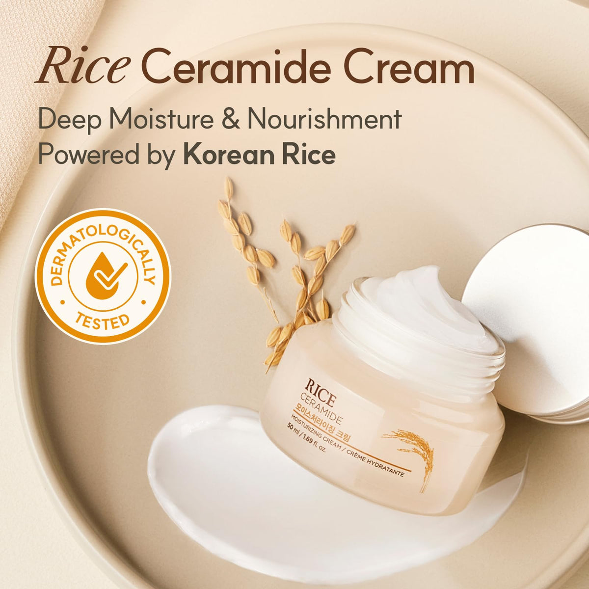 The Face Shop Rice Ceramide Cream texture close-up