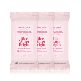 The Face Shop Rice Water Bright Cleansing Wipes pack front view