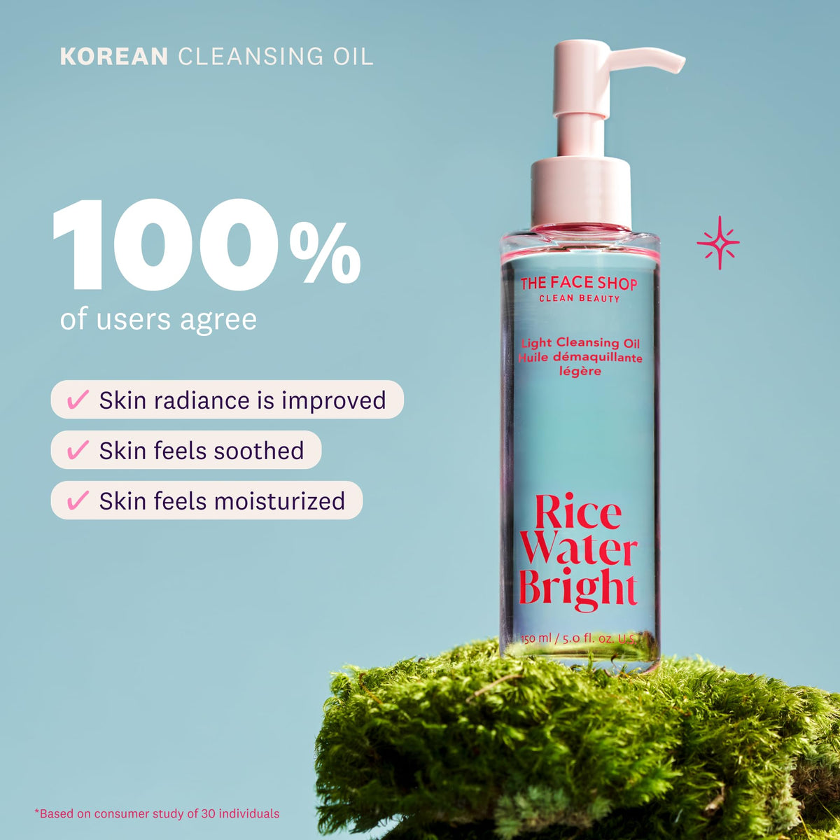 The Face Shop Rice Water Bright Foaming Cleanser lathering on skin
