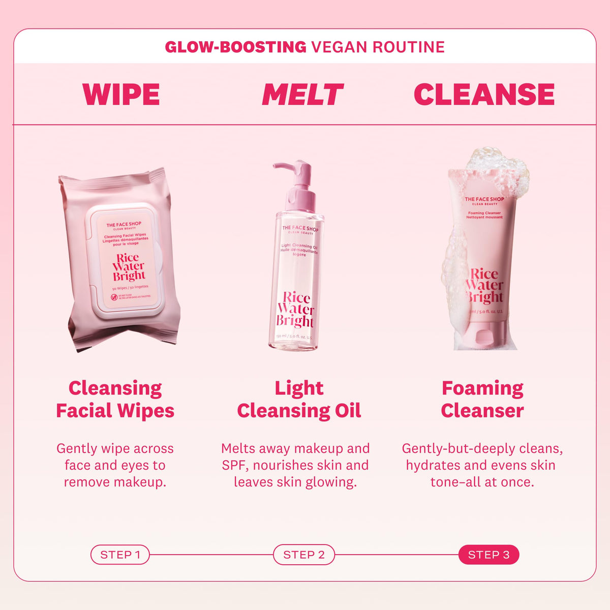 The Face Shop Rice Water Bright Foaming Cleanser packaging