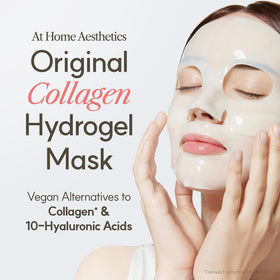 The Face Shop Rose PDRN Pink Collagen Face Mask application on a model