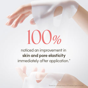 The Face Shop Rose PDRN Pink Collagen Face Mask showing translucent effect