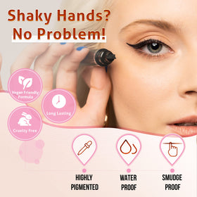 The Flick Stick Eyeliner Stamp packaging with instructions
