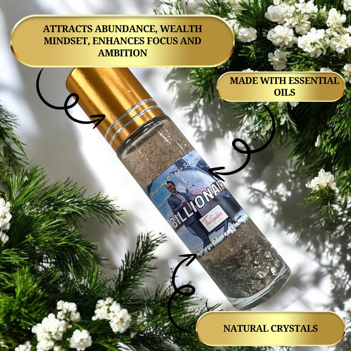 The Goddess of Flame Roll-On Oil 10ml bottle side view