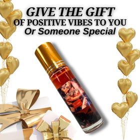 The Goddess of Flame Roll-On Oil 10ml on a ritual table