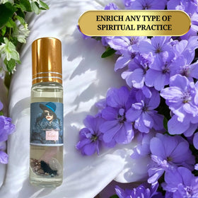 The Goddess of Flame Roll-On Oil 10ml packaging with a mystical theme