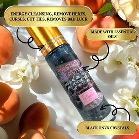The Goddess of Flame Roll-On Oil packaging with herbs