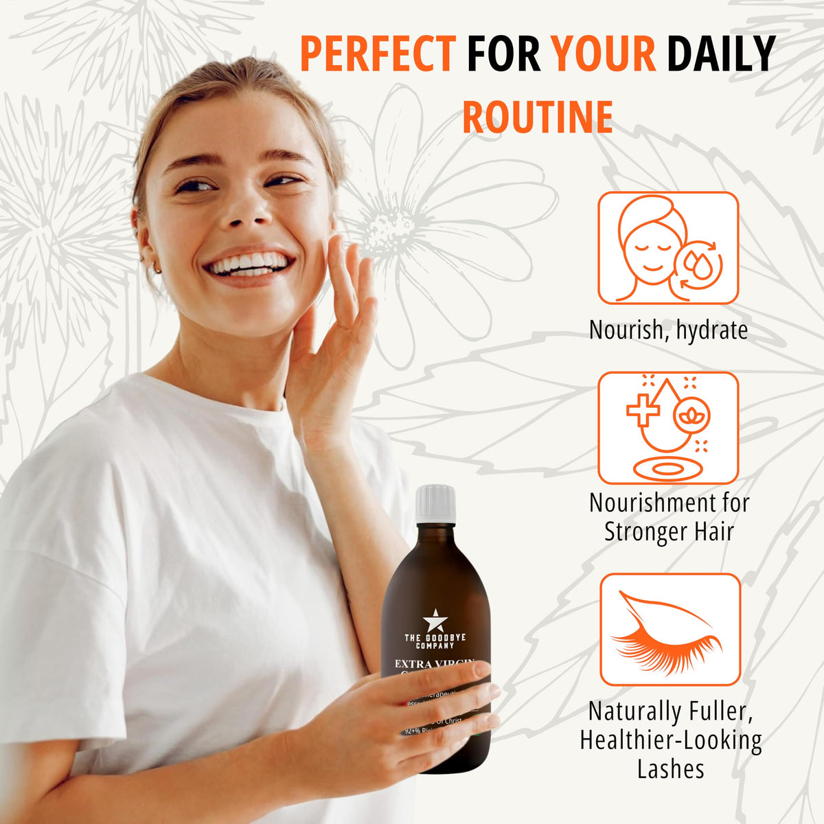 The Goodbye Company Organic Castor Oil 4.25oz with skincare products