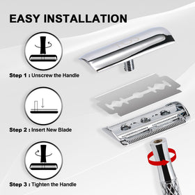 THE GROOMING SOCIETY Razor with 10 stainless steel blades