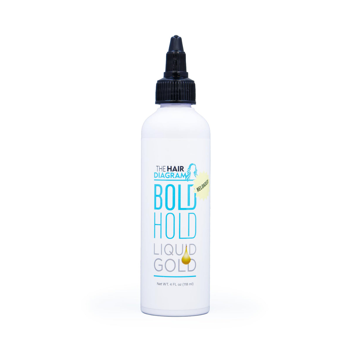 The Hair Diagram Bold Hold Liquid Gold 4oz side view