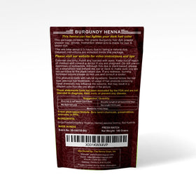 The Henna Guys Burgundy Henna Hair & Beard Dye ingredients list