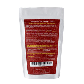 The Henna Guys Deep Red Henna Hair Dye 100g with brush