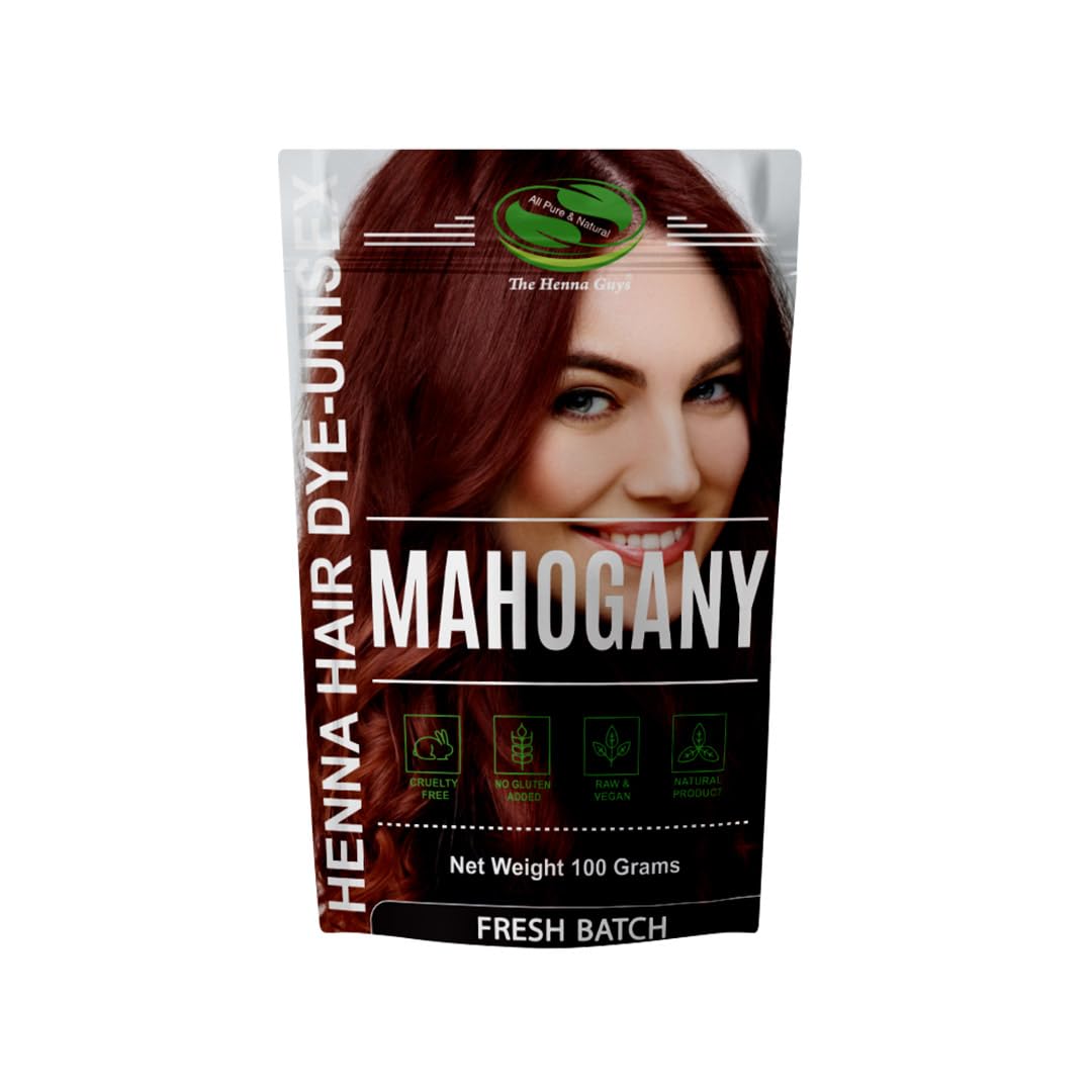 The Henna Guys Mahogany Henna Hair Dye 100g front view