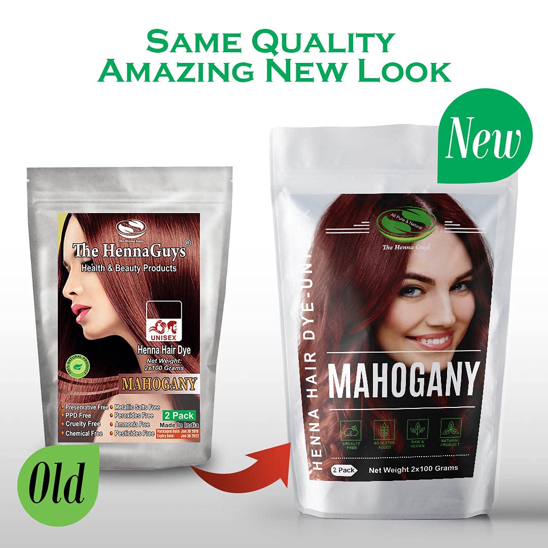 The Henna Guys Mahogany Henna Hair Dye application on hair