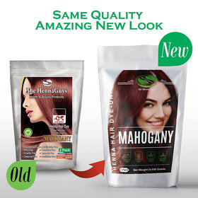 The Henna Guys Mahogany Henna Hair Dye application on hair