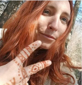 The Henna Guys Natural Red Henna Hair Dye application process