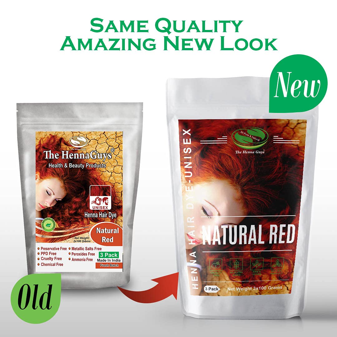 The Henna Guys Natural Red Henna Hair Dye packaging