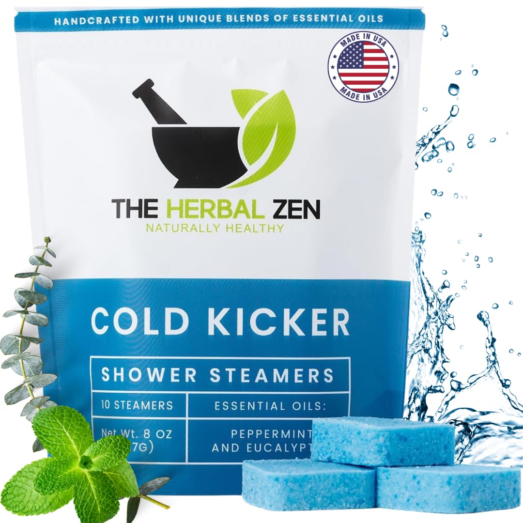 The Herbal Zen Cold Kicker Shower Steamers 10 pack front view