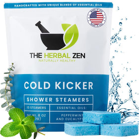 The Herbal Zen Cold Kicker Shower Steamers 10 pack front view
