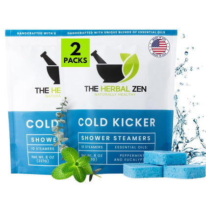 The Herbal Zen Cold Kicker Shower Steamers packaging front view