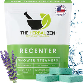 The Herbal Zen Recenter Shower Steamers pack front view