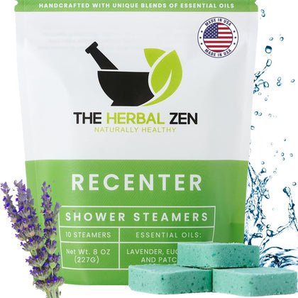 The Herbal Zen Recenter Shower Steamers pack front view