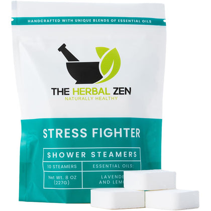 The Herbal Zen Shower Steamer 10 Pack front view with packaging