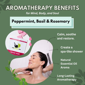 The Herbal Zen Shower Steamer in a relaxing bathroom setting