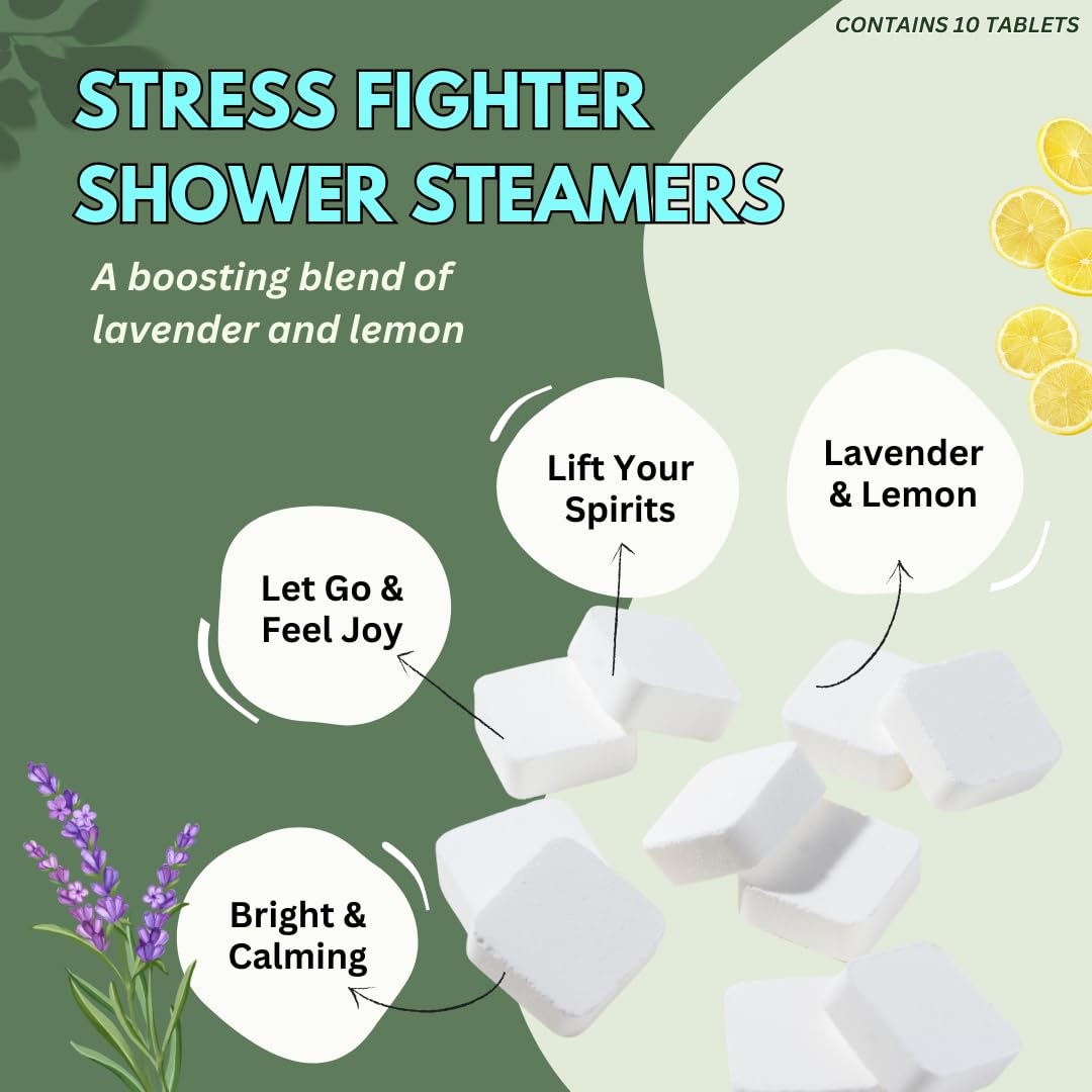 The Herbal Zen Shower Steamer lavender and lemon scent close-up