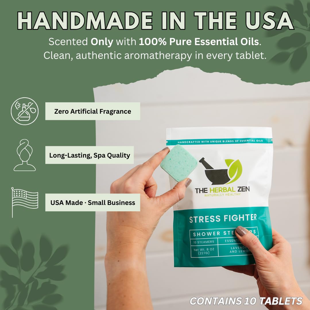 The Herbal Zen Shower Steamer packaging details