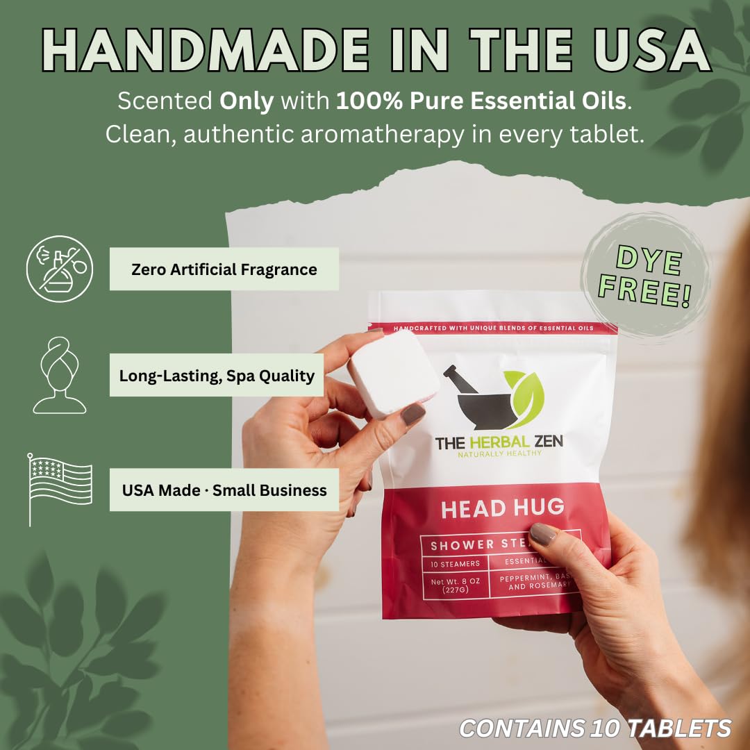 The Herbal Zen Shower Steamer showing individual pieces