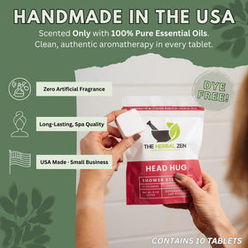 The Herbal Zen Shower Steamer showing individual pieces