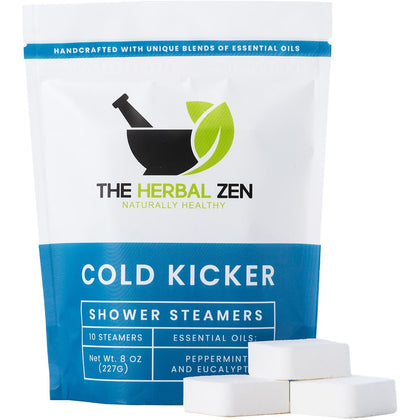 The Herbal Zen Shower Steamers 10 Pack front view with packaging