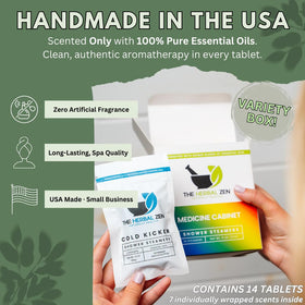 The Herbal Zen Shower Steamers Cold Kicker blend tablet