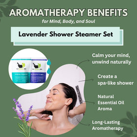 The Herbal Zen Shower Steamers in a bathroom setting
