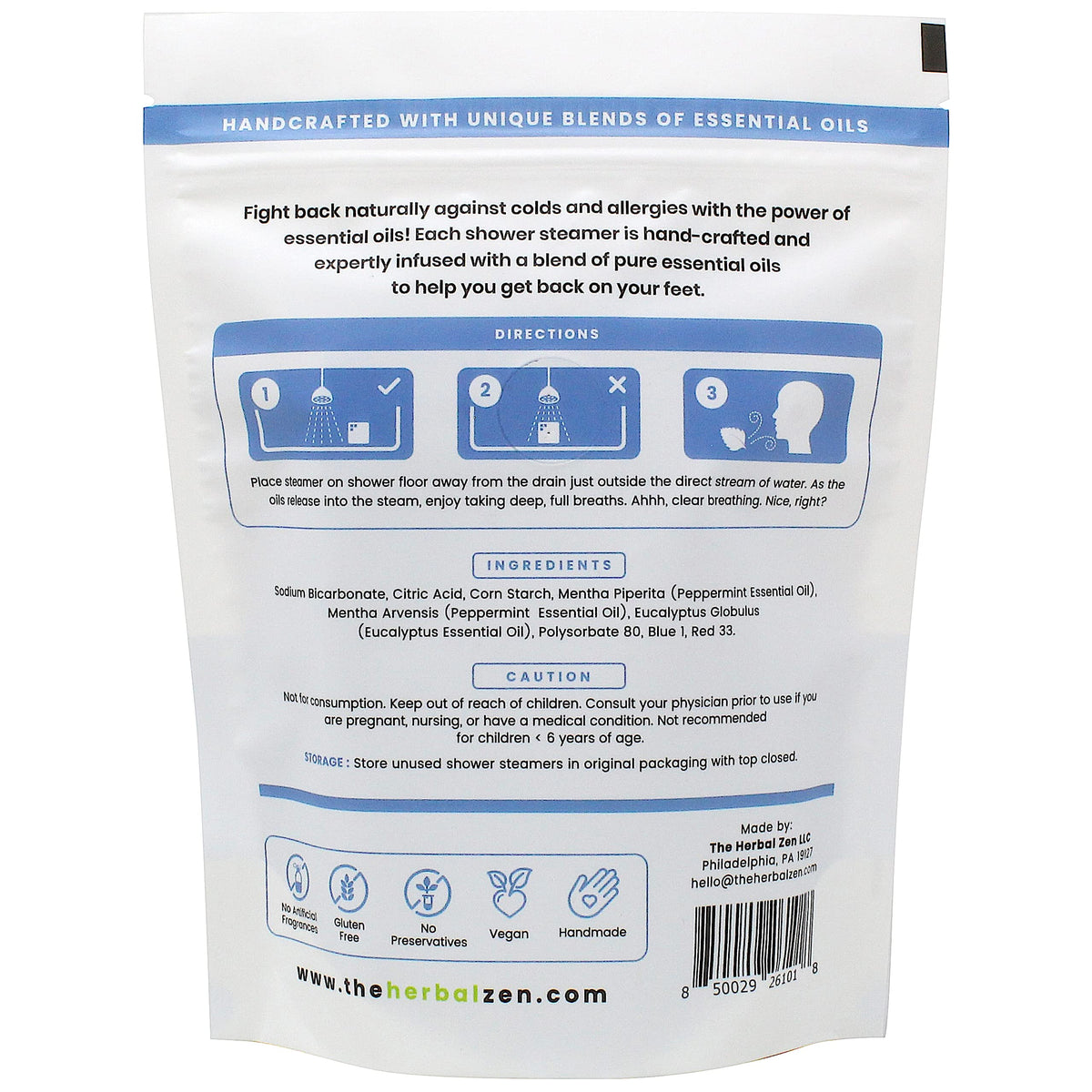 The Herbal Zen Shower Steamers in a gift box