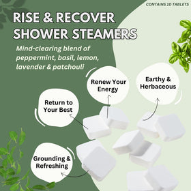 The Herbal Zen Shower Steamers in a relaxing bathroom setting