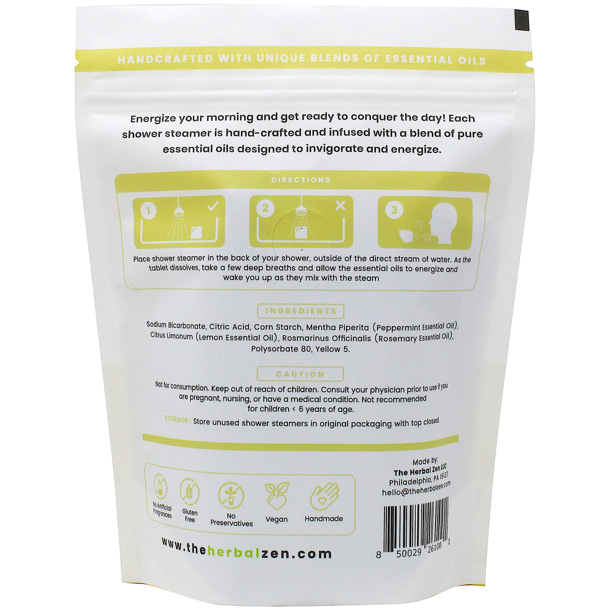The Herbal Zen Shower Steamers with aromatic herbs