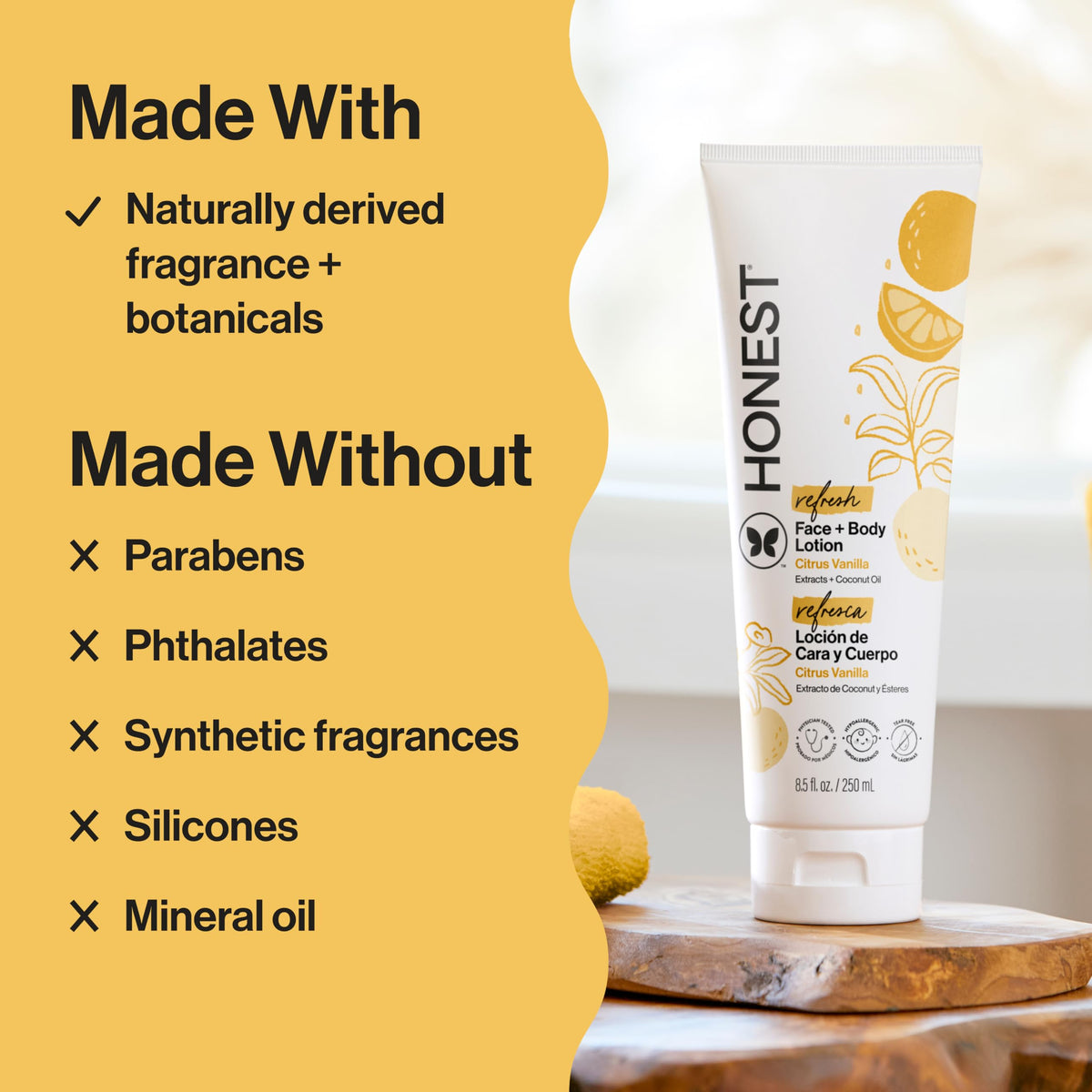 The Honest Company Body Lotion Citrus Vanilla bottle with pump
