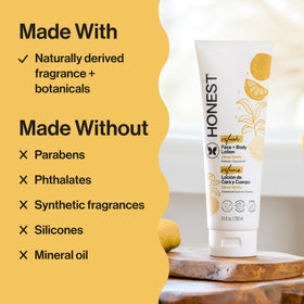 The Honest Company Body Lotion Citrus Vanilla bottle with pump