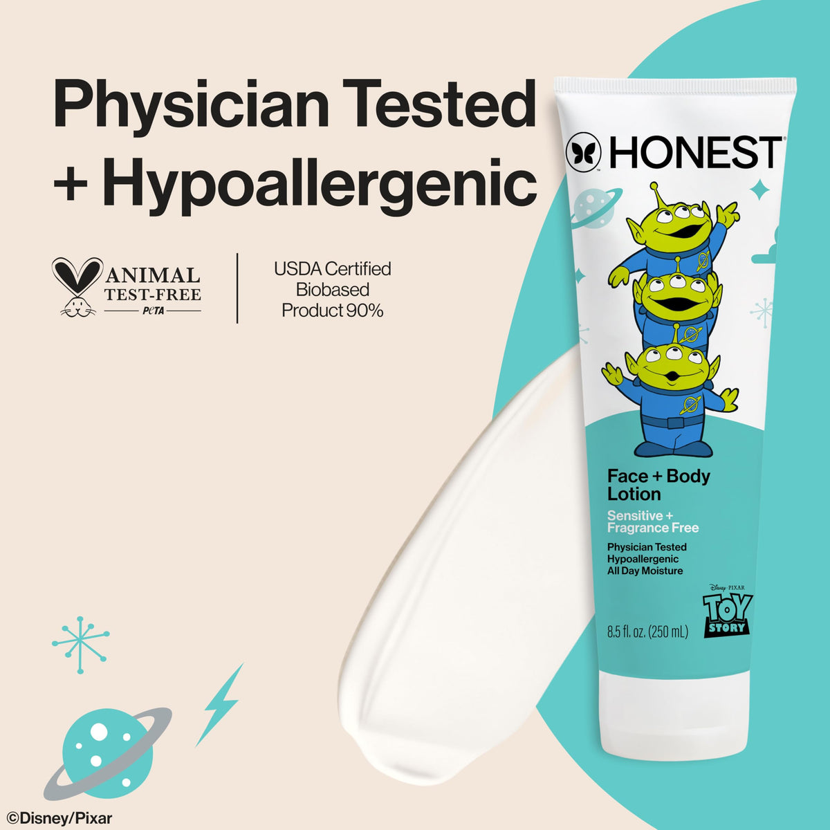 The Honest Company Body Lotion Toy Story 285g with packaging