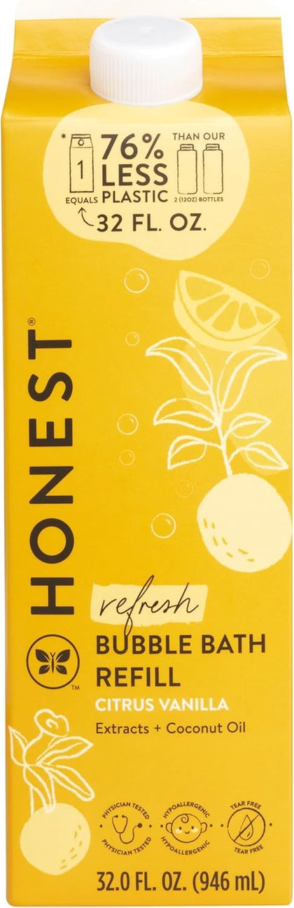 The Honest Company Bubble Bath 32 fl oz Citrus Vanilla front view