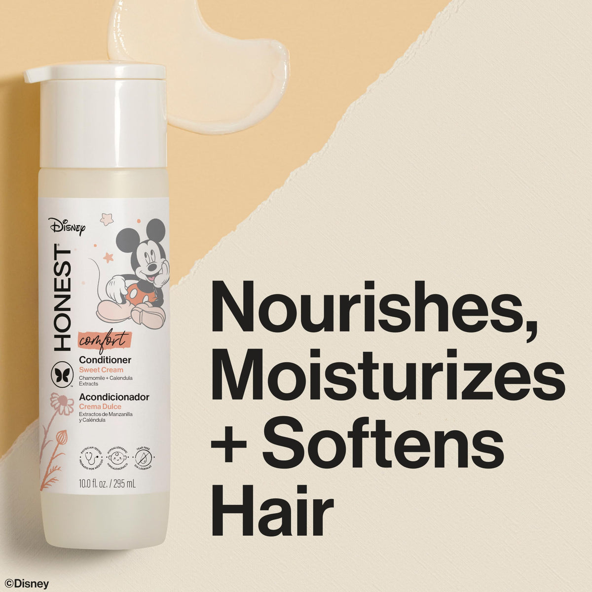 The Honest Company Conditioner Sweet Cream 360g side view