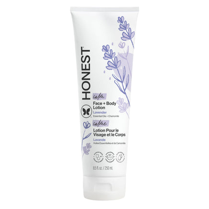 The Honest Company Face and Body Lotion Lavender Calm front view
