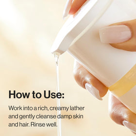 The Honest Company Shampoo + Body Wash 381g pour demonstration