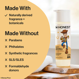 The Honest Company Shampoo + Body Wash 381g with Buzz Lightyear character