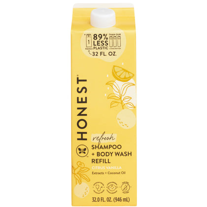 The Honest Company Shampoo Body Wash Refill Citrus Vanilla 32 oz front view