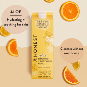 The Honest Company Shampoo Body Wash Refill Citrus Vanilla carton side view