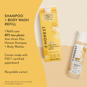 The Honest Company Shampoo Body Wash Refill Citrus Vanilla ingredients list